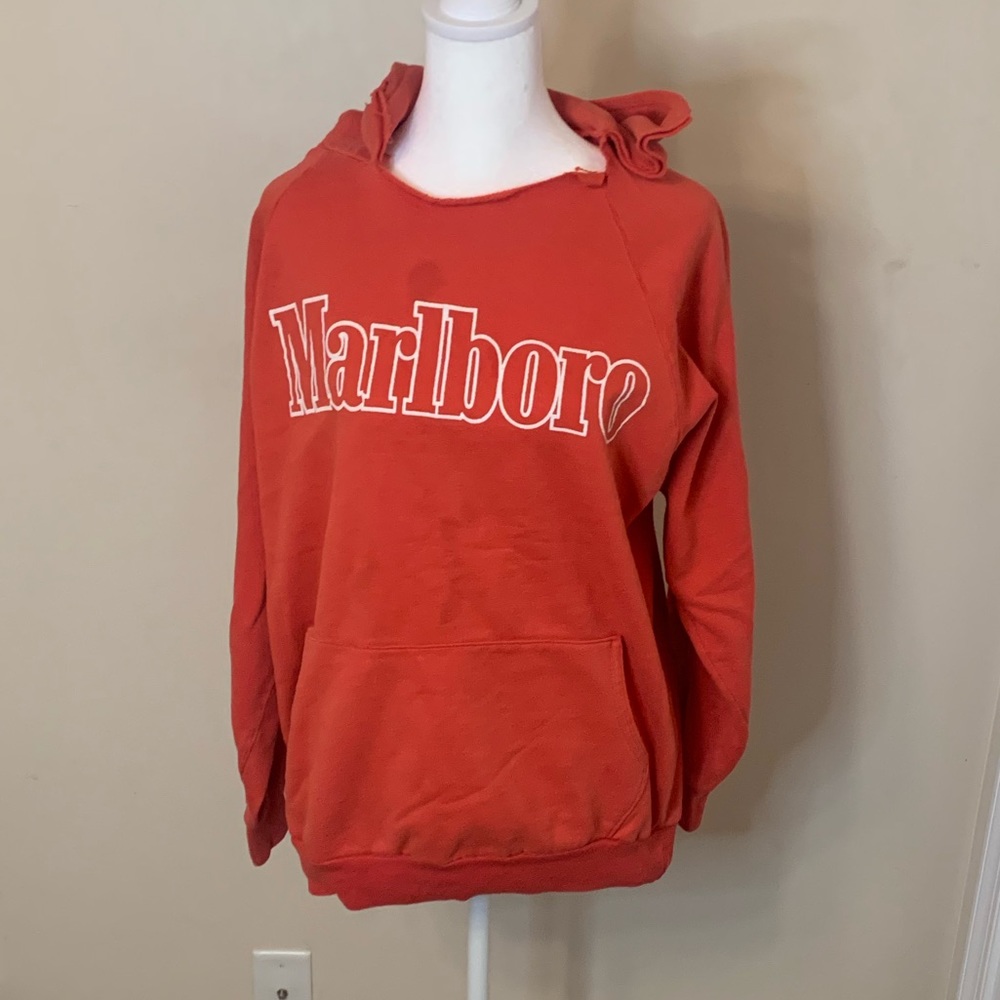 vintage red marlboro hoodie size large